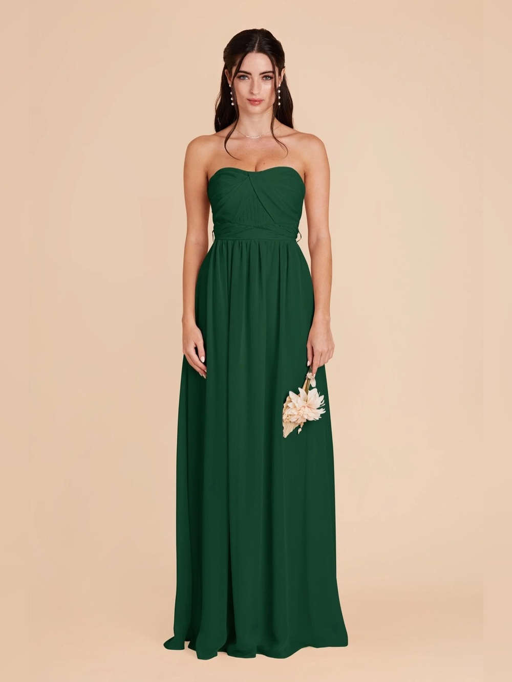 Birdy Grey Emerald Green Strapless Maxi Dress